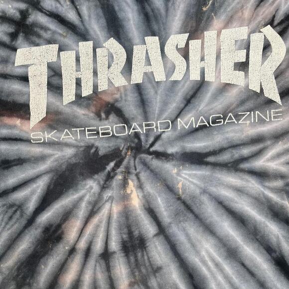 Thrasher Tie Dye Bleached T shirt - Picture 2 of 4